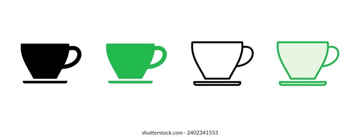 Coffee cup icon set. cup a coffee icon vector.