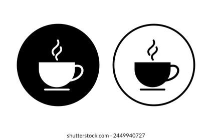 Coffee cup icon set. cup a coffee icon vector.