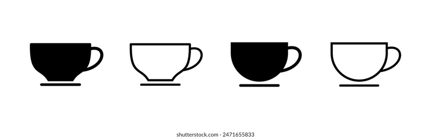Conjunto de iconos de taza de café. taza de un Vector de iconos de café.