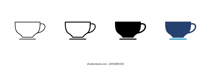 Coffee cup icon set. cup a coffee icon vector.