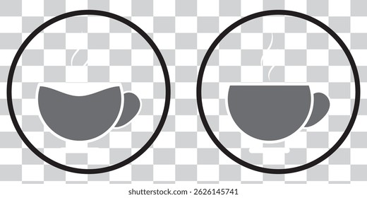 Coffee cup icon set. cup of coffee icon set vector eps 10