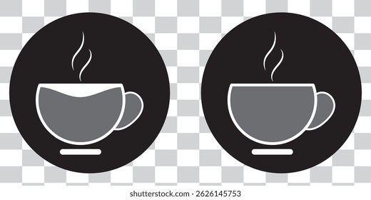 Coffee cup icon set. cup of coffee icon set vector eps 10