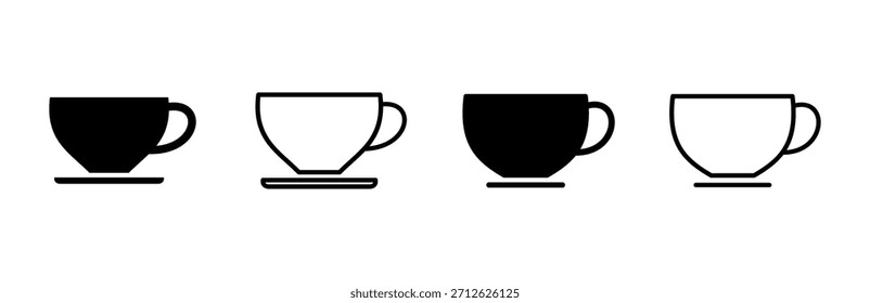 Conjunto de iconos de taza de café. taza de un Vector de iconos de café.