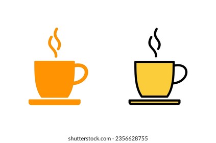 coffee cup icon set for web and mobile app. cup a coffee sign and symbol