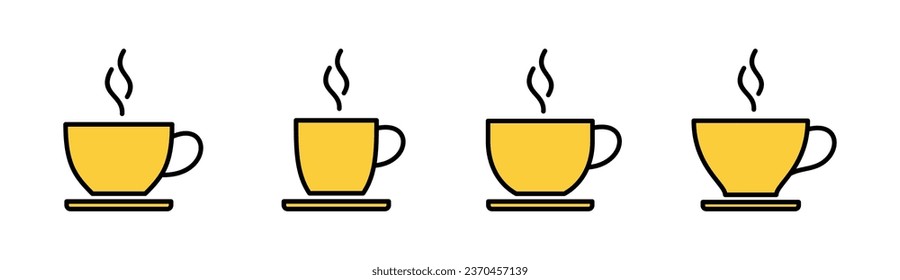 icono de café para web y aplicación móvil. taza un signo de café y un símbolo