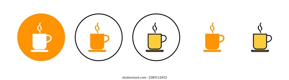 Kaffeetasse Icon Set für Web- und mobile App. Tasse ein Kaffeezeichen und -symbol