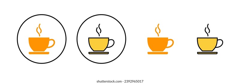 coffee cup icon set for web and mobile app. cup a coffee sign and symbol