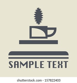Coffee cup icon or sign, vector illustration