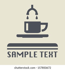 Coffee cup icon or sign, vector illustration
