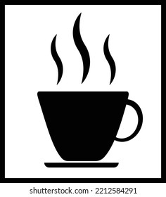 Coffee cup icon, Coffee cup sign vector