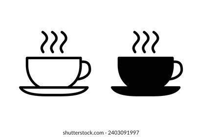 Coffee cup icon, Coffee cup sign vector for web site Computer and mobile app