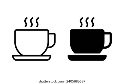 Icono de taza de café, vector de signos de taza de café para sitio web Computadora y aplicación móvil