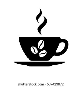 Coffee cup icon, sign, Vector illustration