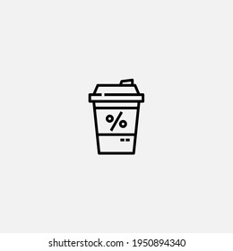 Coffee cup icon sign vector,Symbol, logo illustration for web and mobile