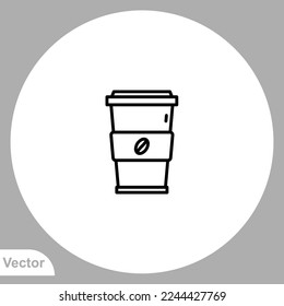 Coffee cup icon sign vector,Symbol, logo illustration for web and mobile