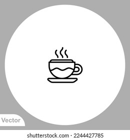 Coffee cup icon sign vector,Symbol, logo illustration for web and mobile