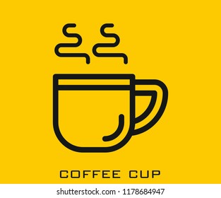 Coffee cup icon signs