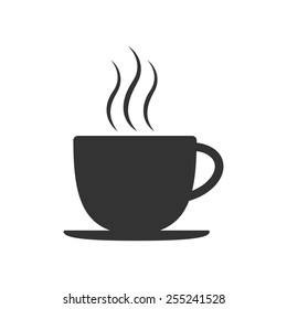 Coffee cup icon silhouette