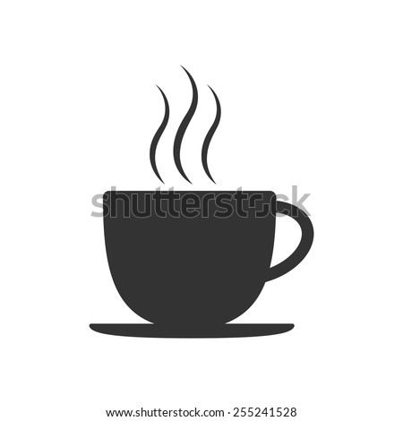 Coffee cup icon silhouette