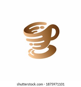coffee cup icon with simple concept