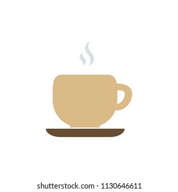 Coffee cup icon simple flat style illustration image.
