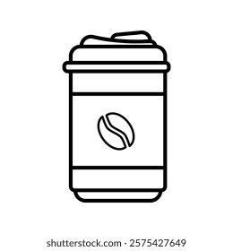 coffee cup icon, simple flat style, illustration, logo sign symbol pictogram template, for ui or ux isolated on white for mobile app, editable	