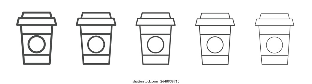 Icono de taza de café simple signo de Vector aislado