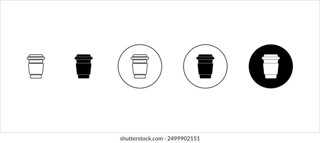 Coffee cup icon, simple one time coffee cup vector icon, logo design, Disposable coffee cup	