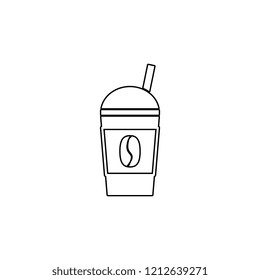 coffee cup icon. Simple outline vector of fast food set for UI and UX, website or mobile application