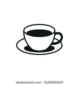 Coffee cup icon. Simple coffee cup icon for social media, app and web design. Vector illustration.