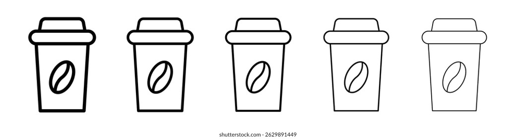 Kaffeebecher-Symbol Einfaches, dünnes Flachsymbol