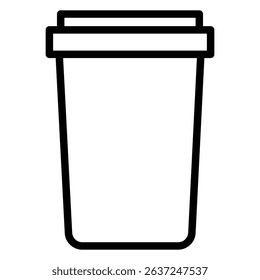 coffee cup icon Simple thin line stroke