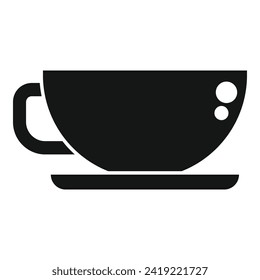 Icono de taza de café vector simple. Avión de servicio. Relájese en un asiento de lujo
