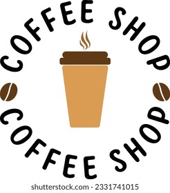 vector de marca de icono de taza de café