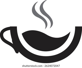 Coffee Cup Icon with Steam