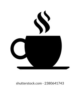Coffee cup icon. Cup of coffee with steam vector icon.