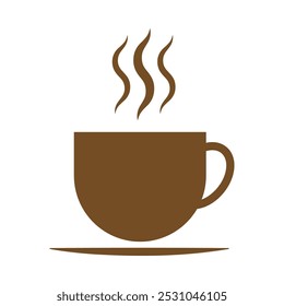 Icono de taza de café. Símbolo de bebida caliente al vapor