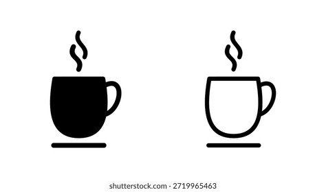 símbolo de ícone de xícara de café para aplicativos e sites. xícara um sinal de café e símbolo