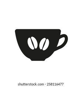 The coffee and cup icon. Coffee And Cup symbol. Flat Vector illustration