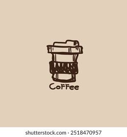 coffee cup icon symbol logo graphic