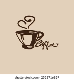 coffee cup icon symbol logo graphic