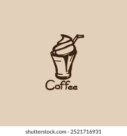 coffee cup icon symbol logo graphic