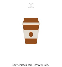 Icono de la copa de café Icono ilustración vectorial aislada en fondo blanco