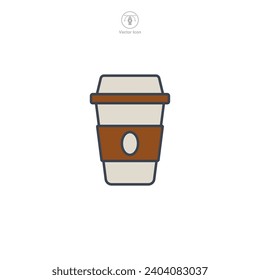 Coffee Cup Icon symbol vector illustration isolated on white background