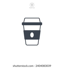 Icono de la copa de café Icono ilustración vectorial aislada en fondo blanco