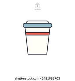 Coffee Cup Icon symbol vector illustration isolated on white background