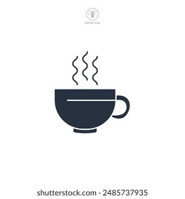 Kaffeetasse Icon Symbol Vektorillustration isoliert auf weißem Hintergrund