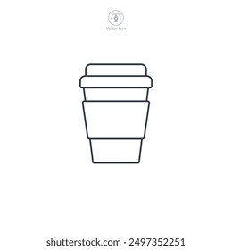 Coffee cup icon symbol vector illustration isolated on white background