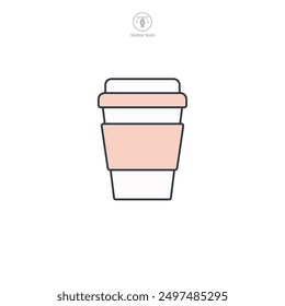 Coffee cup icon symbol vector illustration isolated on white background