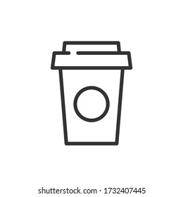 Coffee cup icon. Take away coffee cup icon. Vector Illustration.